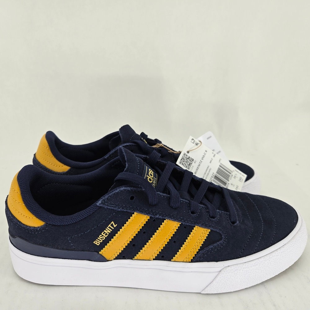 Adidas Busenitz Vulc II Navy Yellow Suede Skate Shoes HQ7527 Mens 6.5 - Picture 4 of 15